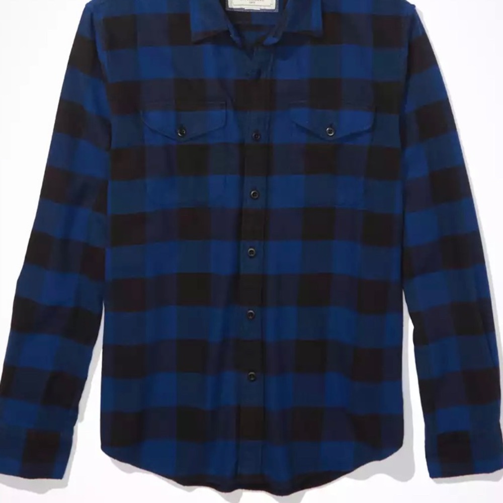 American eagle flannel, blue and black